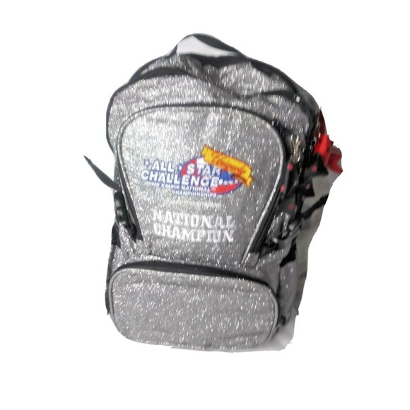 Metallic Silver Backpack All Star Challenge National Champion Cheerleading Back - Picture 8 of 10